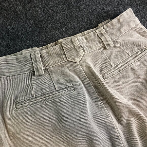 Banana Republic Safari Skirt Womens 12 Gray Vintage 80s 90s Denim - Picture 8 of 10